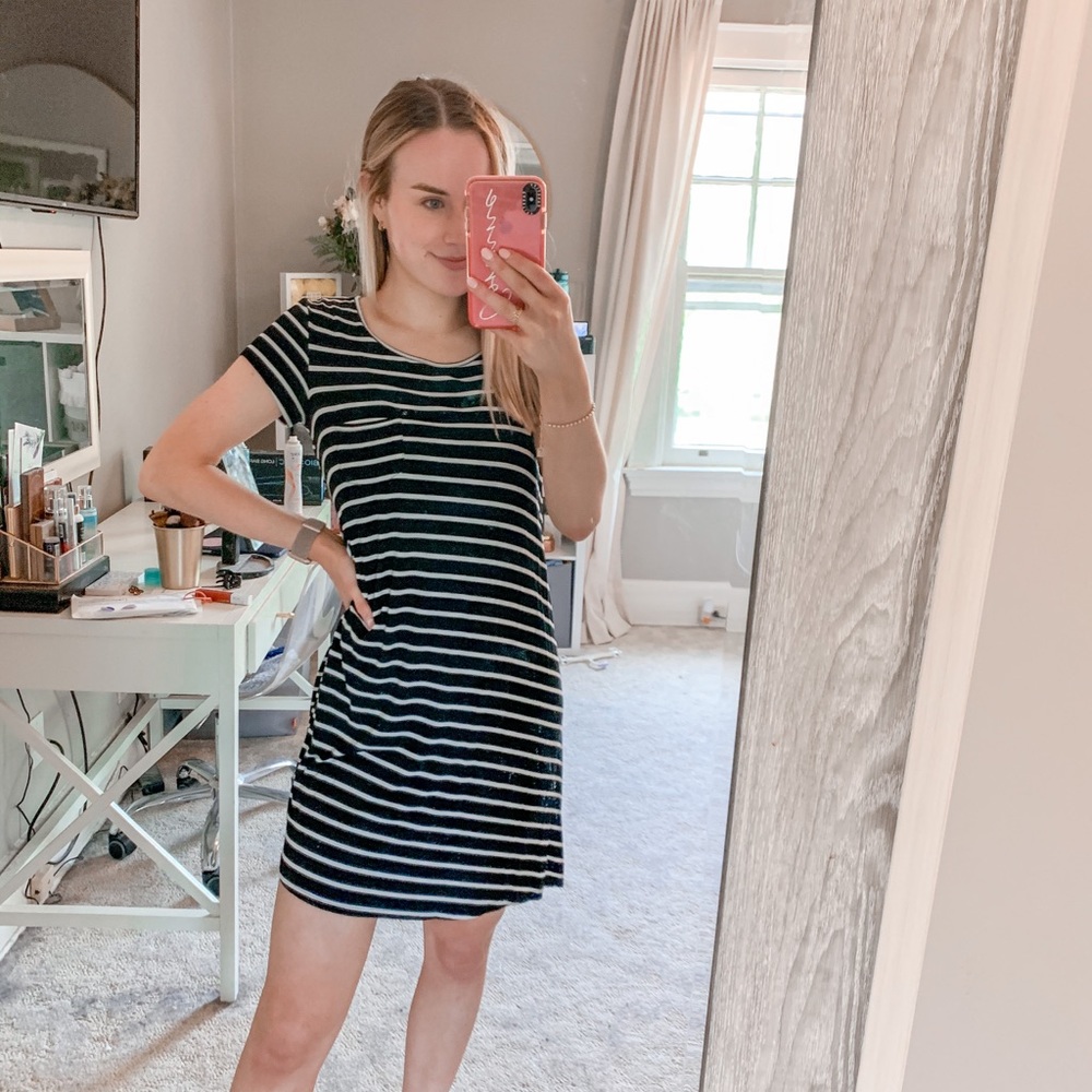 Striped t shirt dress